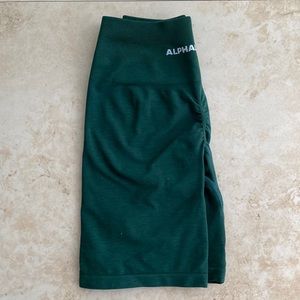 Alphalete Biker Shorts - Hunter Green